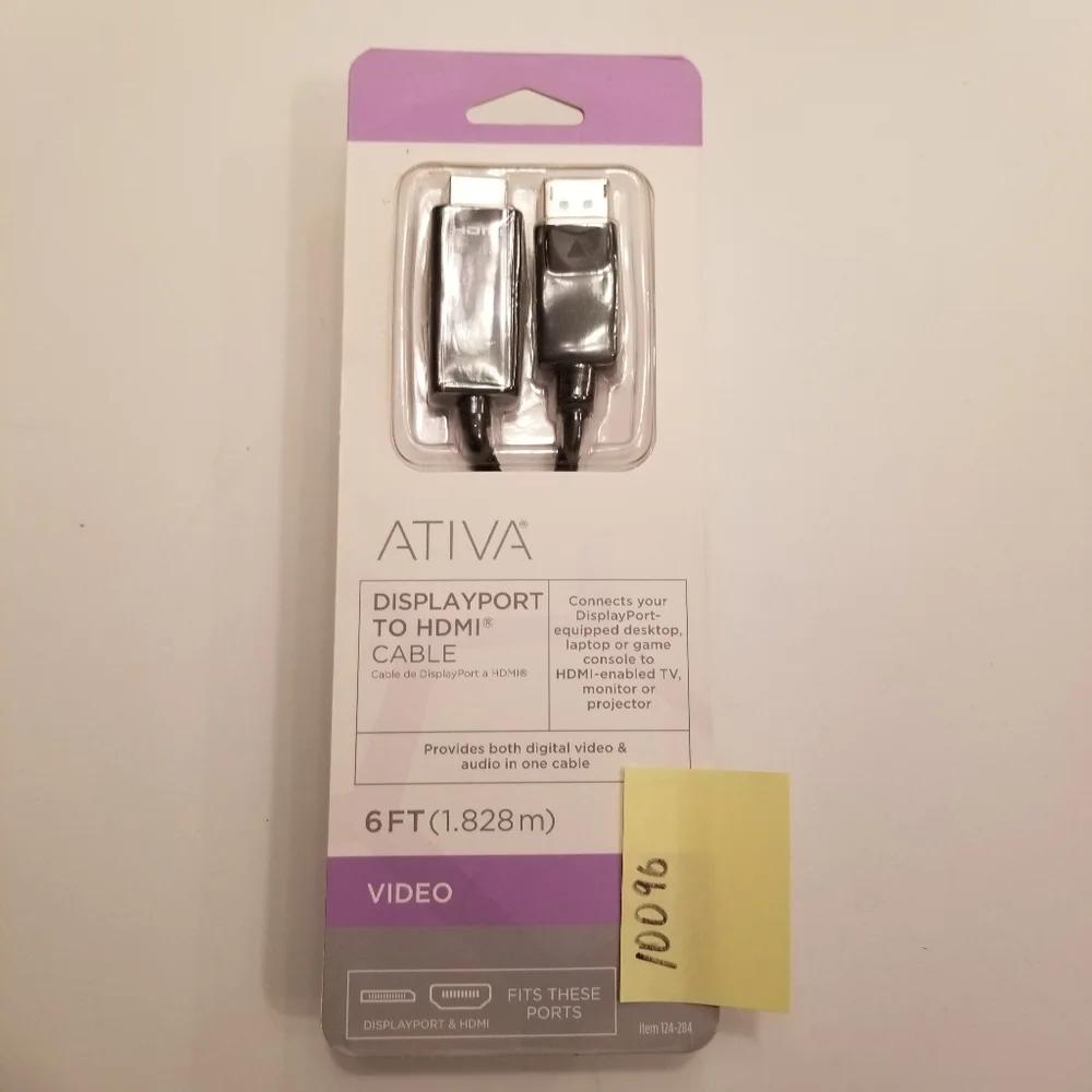 ✅NIB Ativa Displayport to HDMI 6 ft cable
